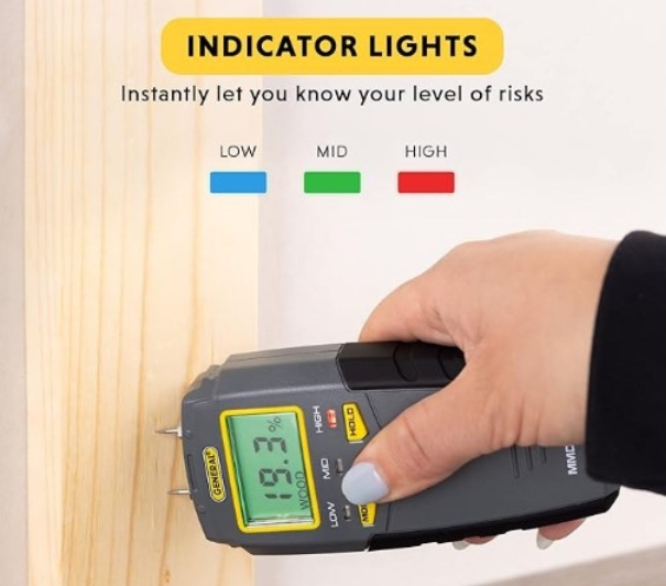 Moisture meter for termite inspections
